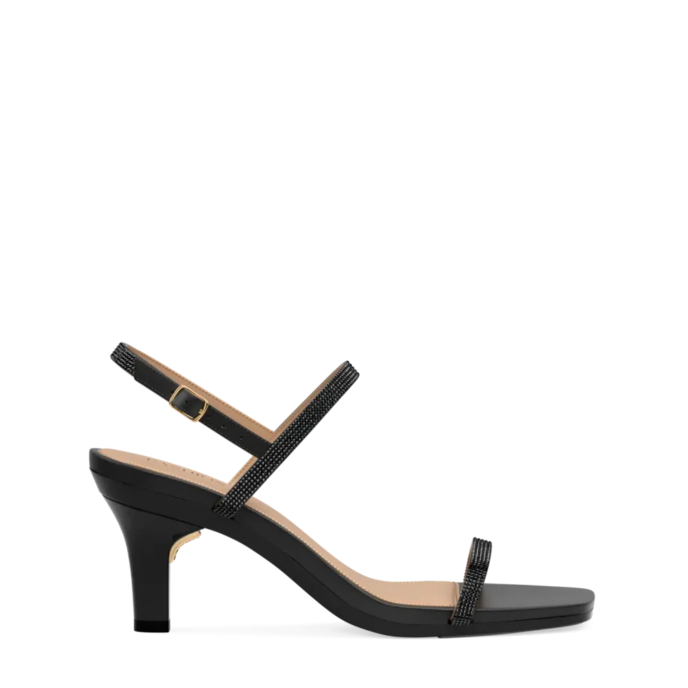 The Miranda - Coal Rhinestone 3 Stiletto