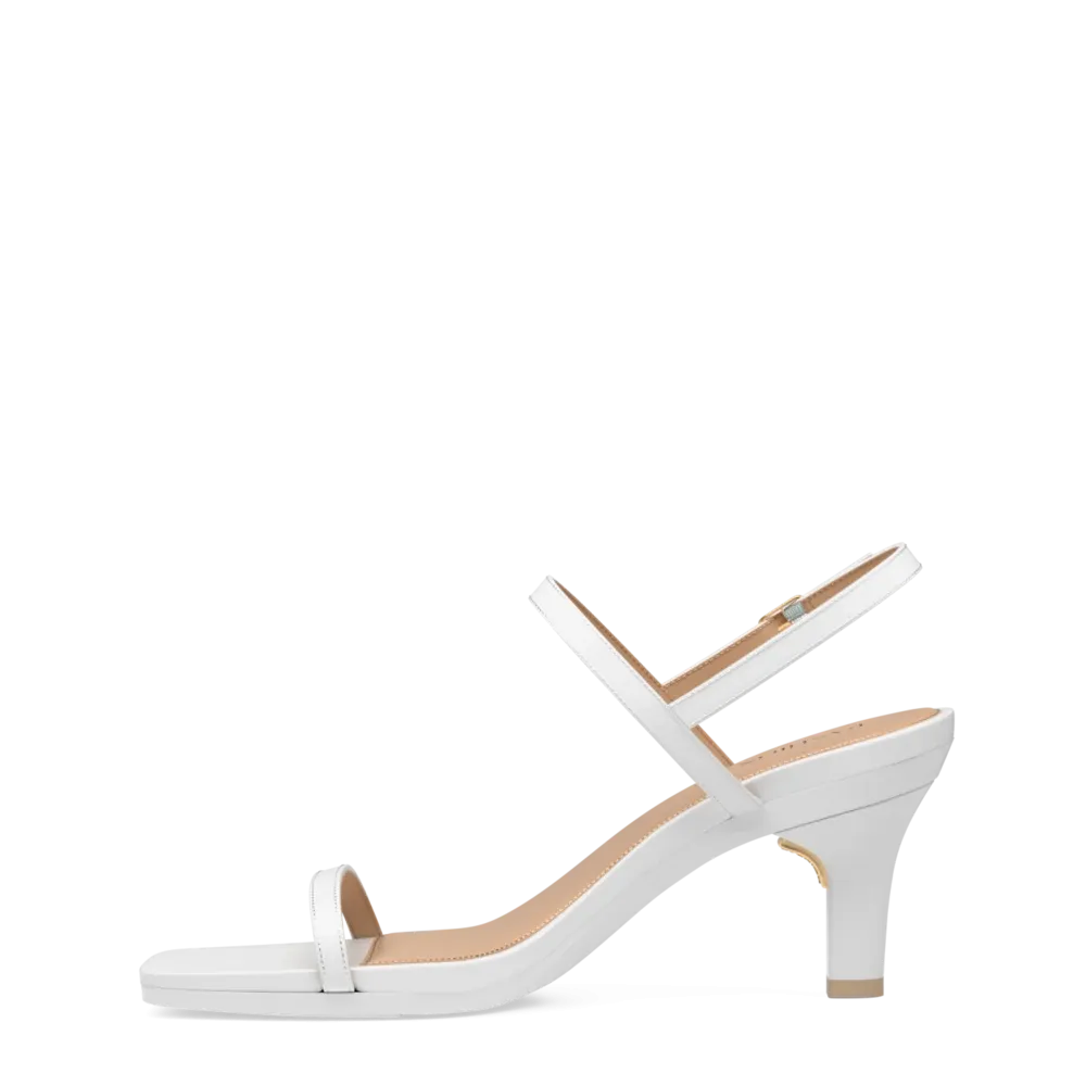 The Miranda - White Leather 3 Stiletto