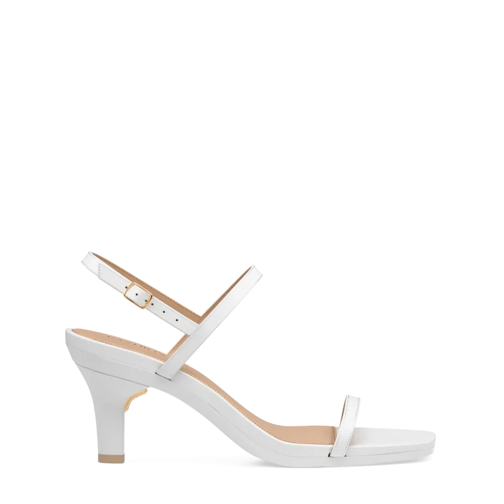 The Miranda - White Leather 3 Stiletto