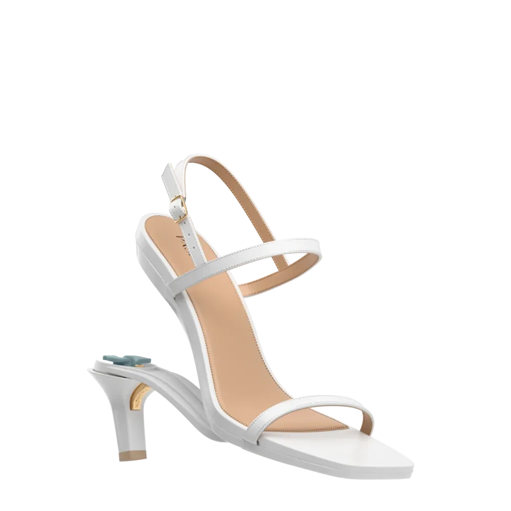 The Miranda - White Leather 3 Stiletto