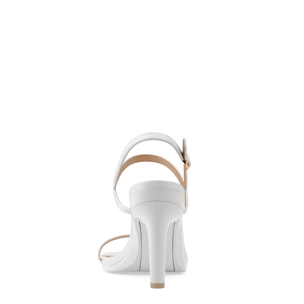 The Miranda - White Leather 4 Stiletto