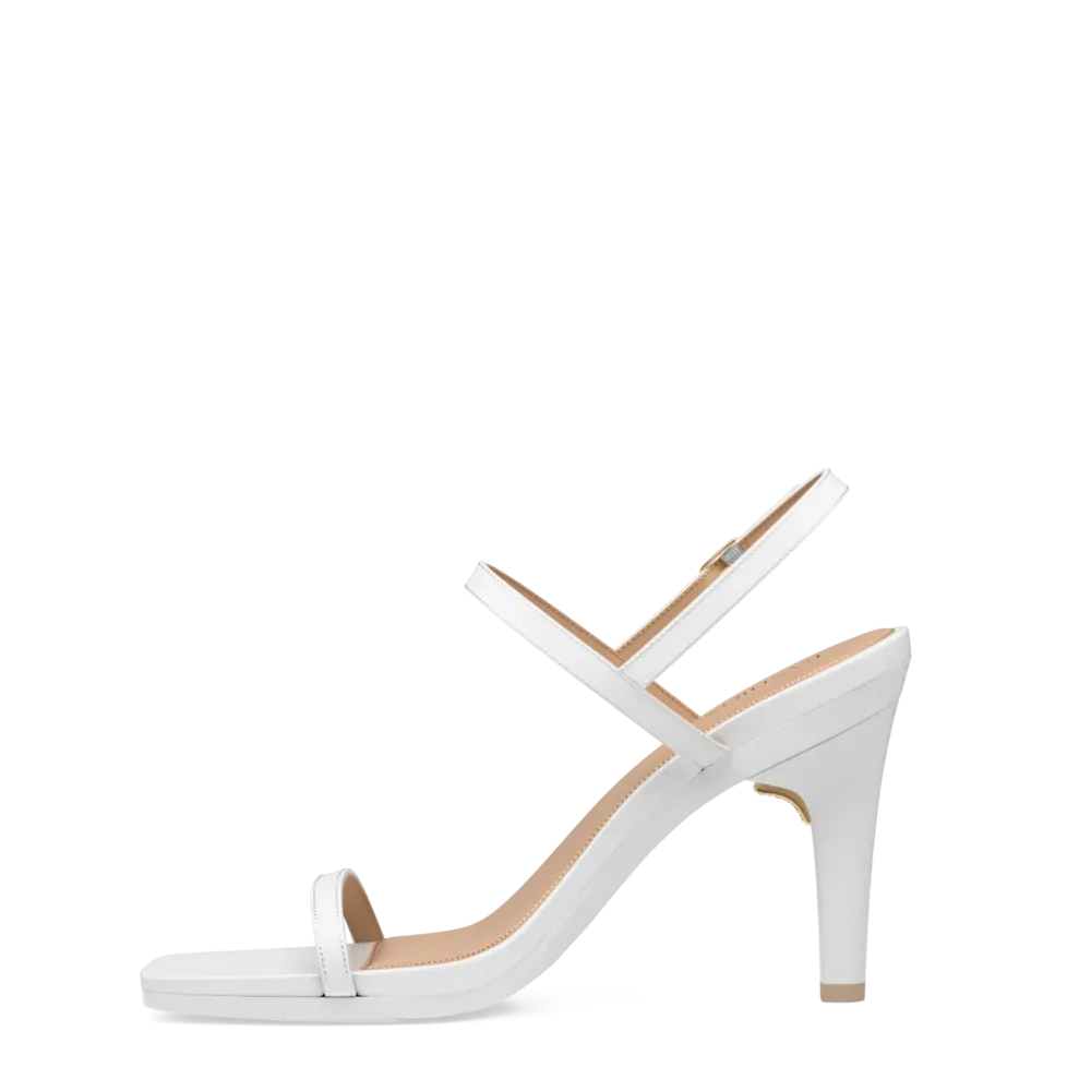 The Miranda - White Leather 4 Stiletto