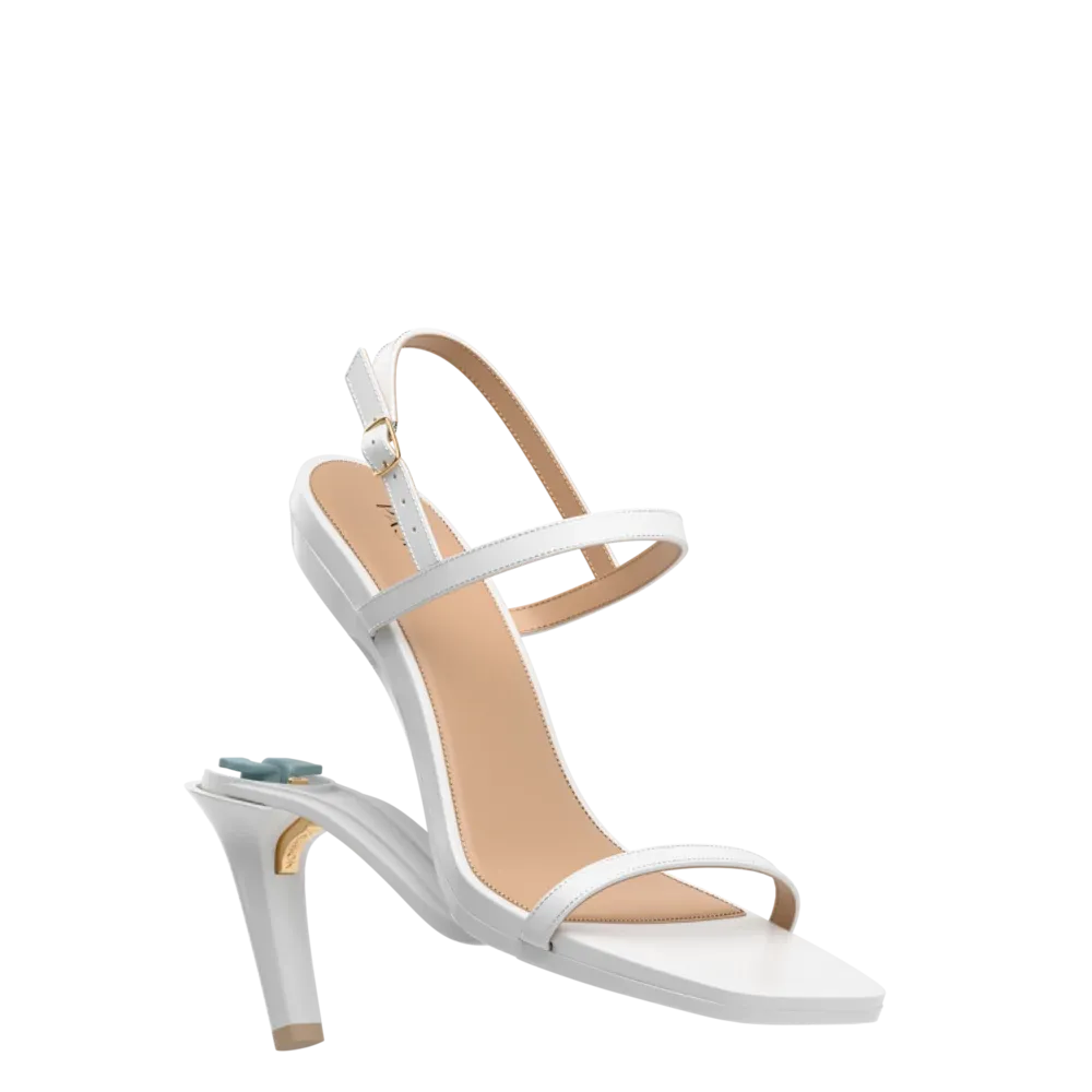 The Miranda - White Leather 4 Stiletto