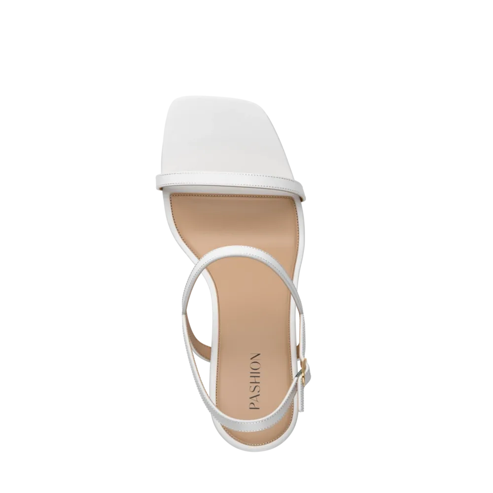 The Miranda - White Leather 4 Stiletto