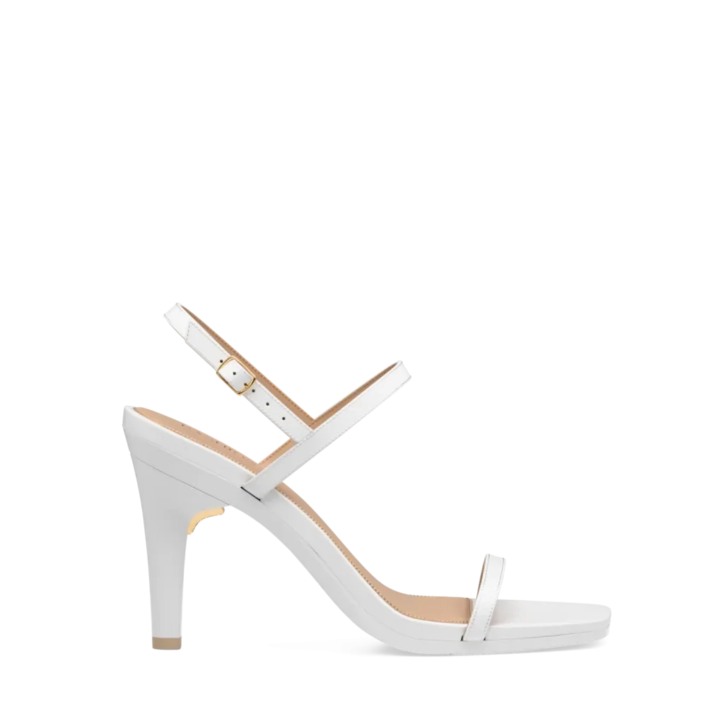 The Miranda - White Leather 4 Stiletto