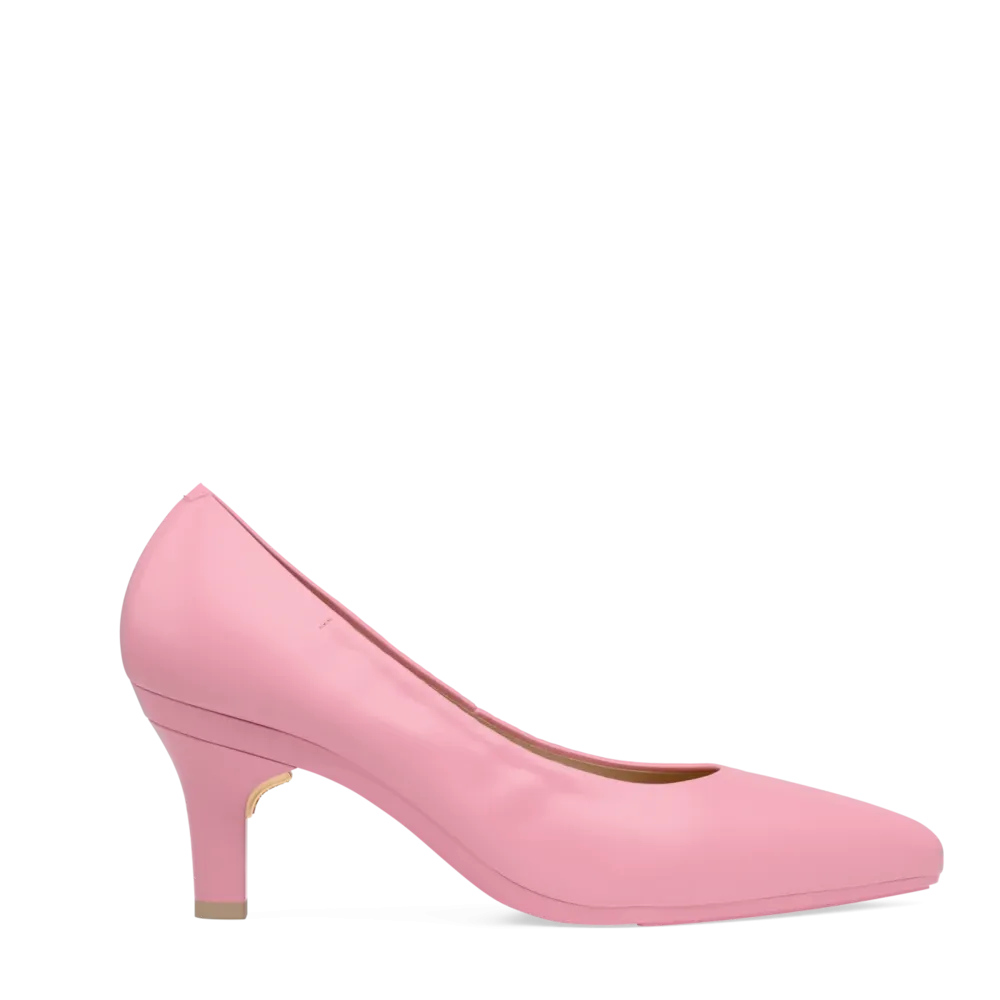 The Pump - Pink Leather 3 Stiletto
