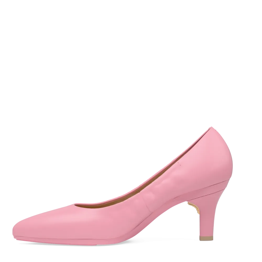 The Pump - Pink Leather 3 Stiletto
