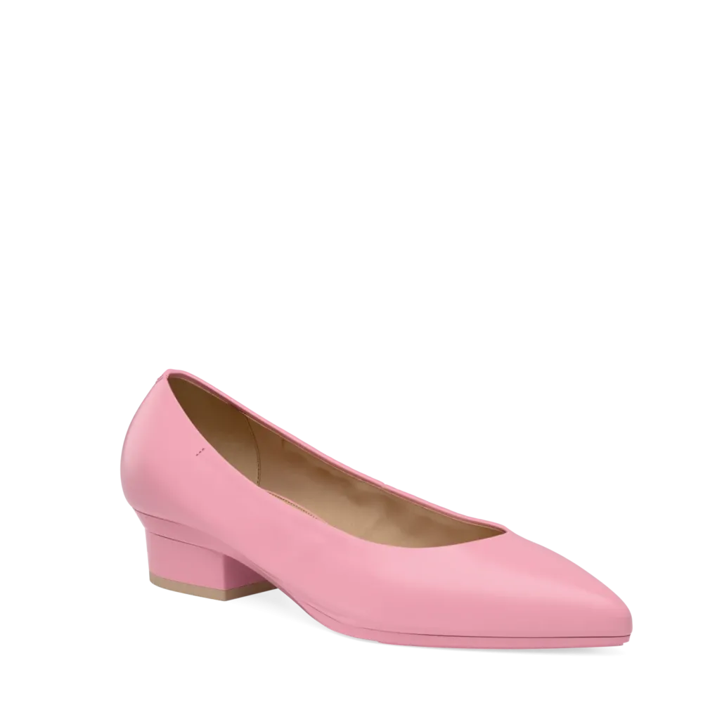 The Pump - Pink Leather 3 Stiletto