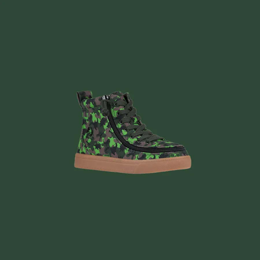 Toddler Green Dino BILLY Classic Lace High Tops Wide