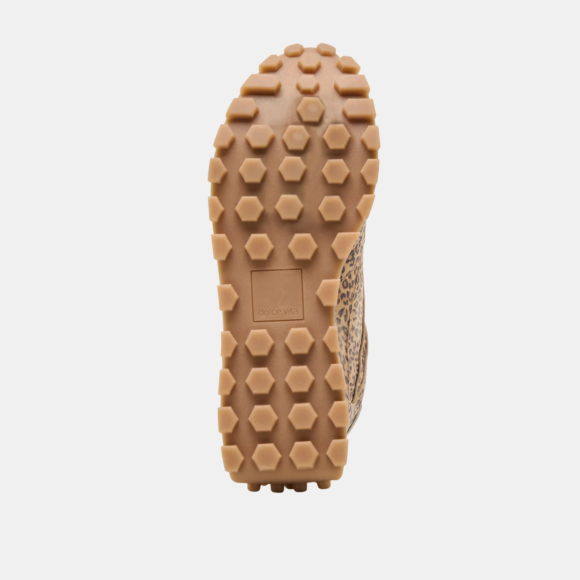 TRICIA SNEAKERS TAN LEOPARD PRINTED SUEDE