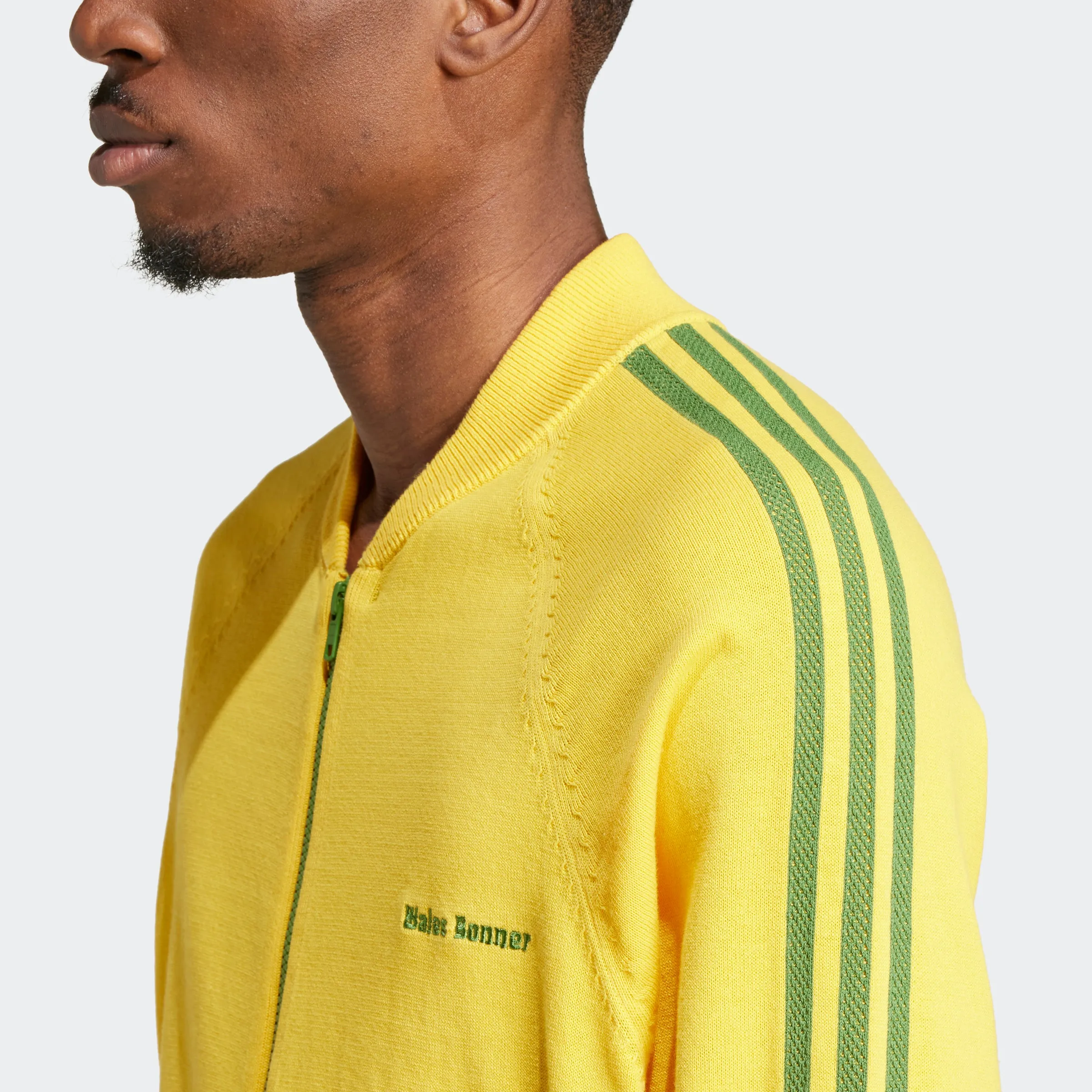 Wales Bonner Nylon Knit Track Top Bold Gold / Crew Green