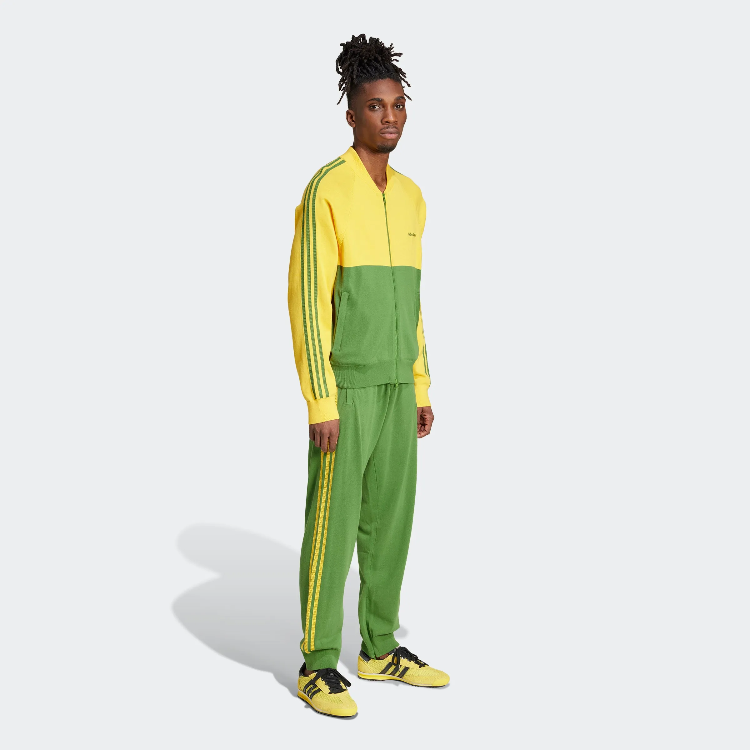Wales Bonner Nylon Knit Track Top Bold Gold / Crew Green