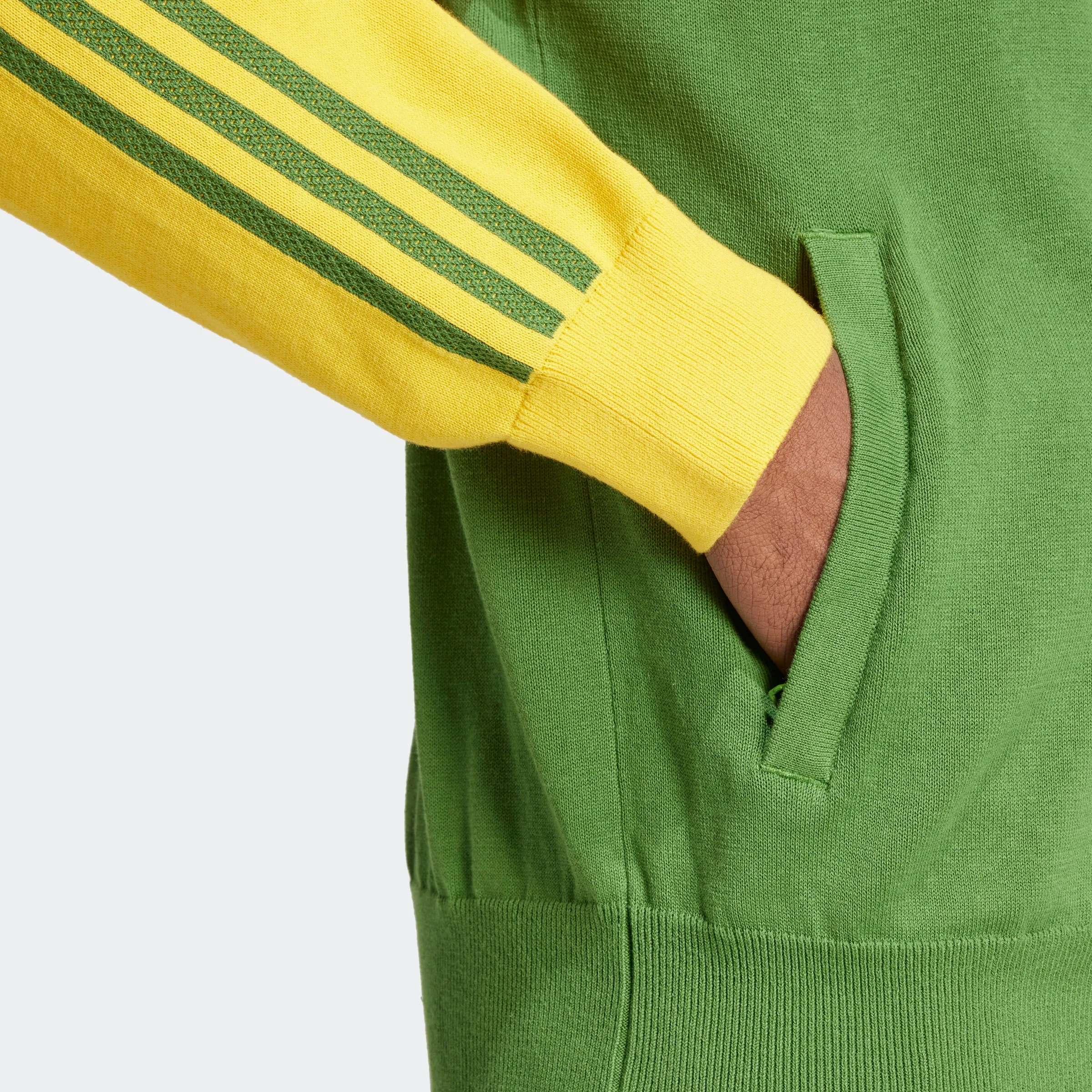 Wales Bonner Nylon Knit Track Top Bold Gold / Crew Green