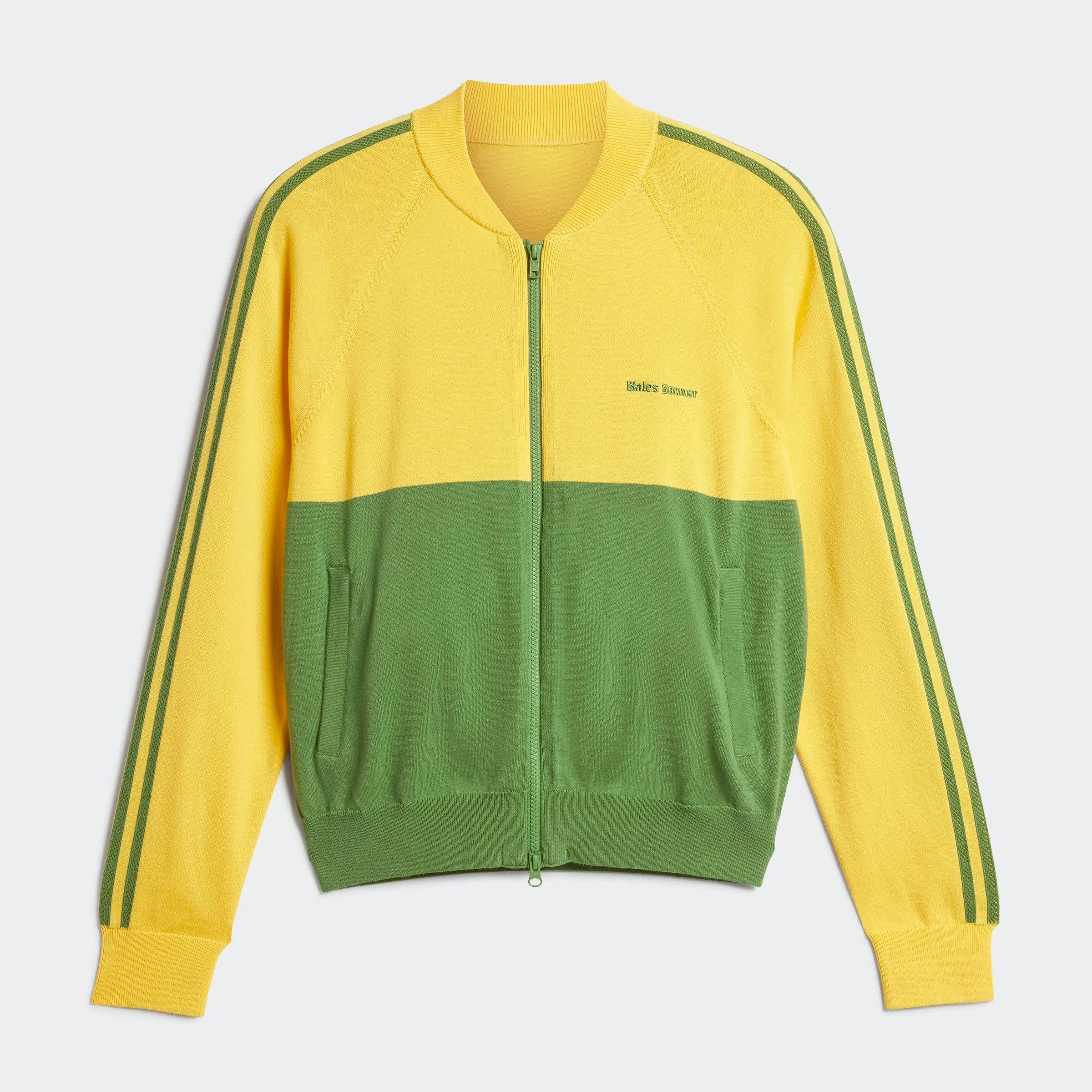 Wales Bonner Nylon Knit Track Top Bold Gold / Crew Green