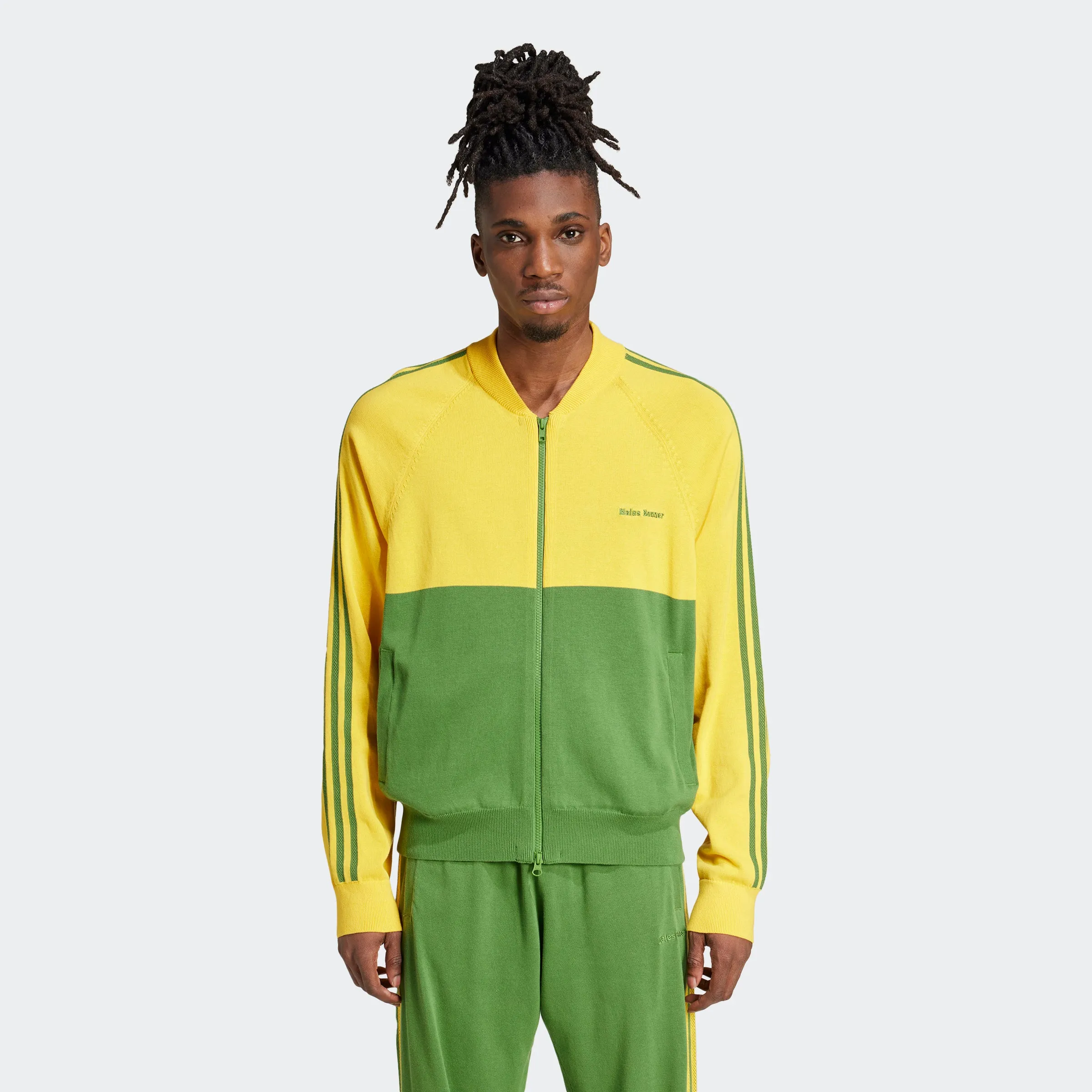 Wales Bonner Nylon Knit Track Top Bold Gold / Crew Green