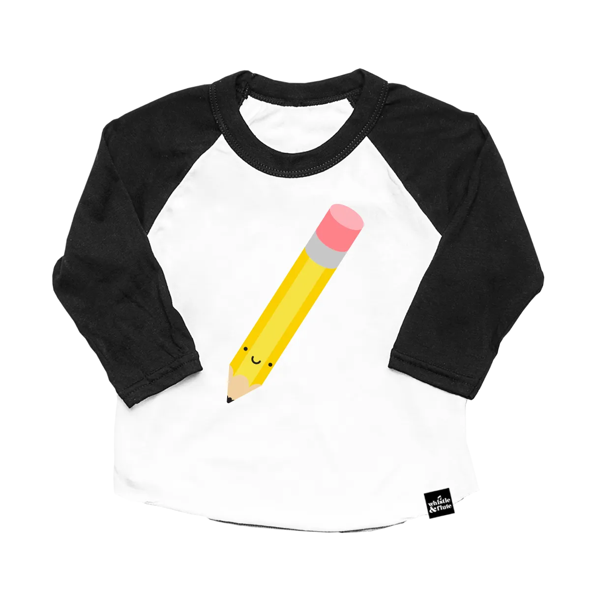 Whistle & Flute Pencil Baseball T-Shirt