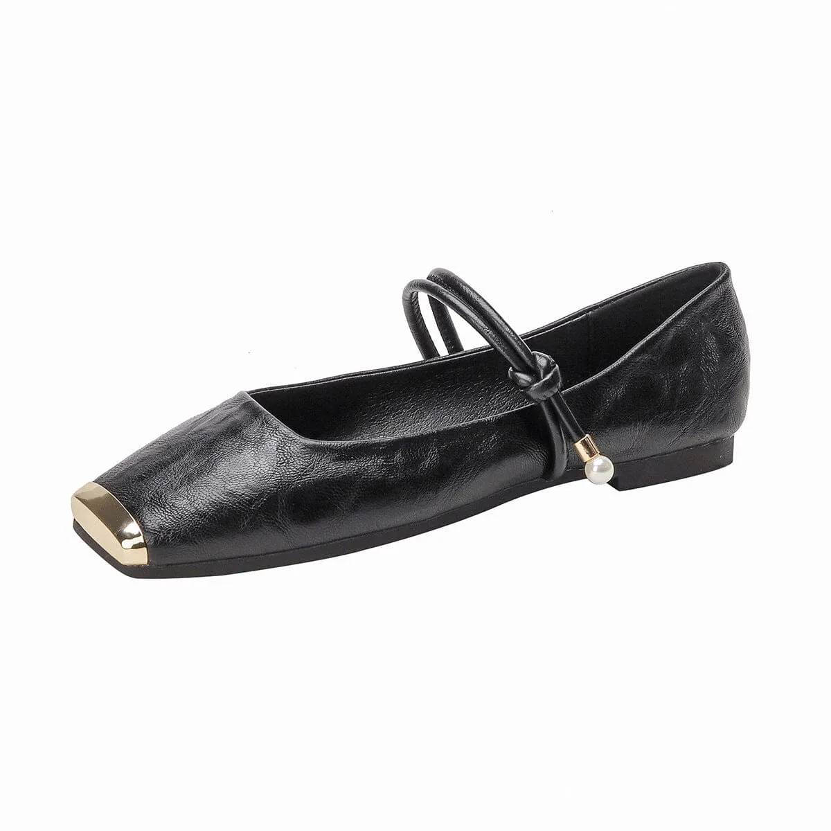 Women Square Toe Low Heel On-Strap Mary Jane shoes