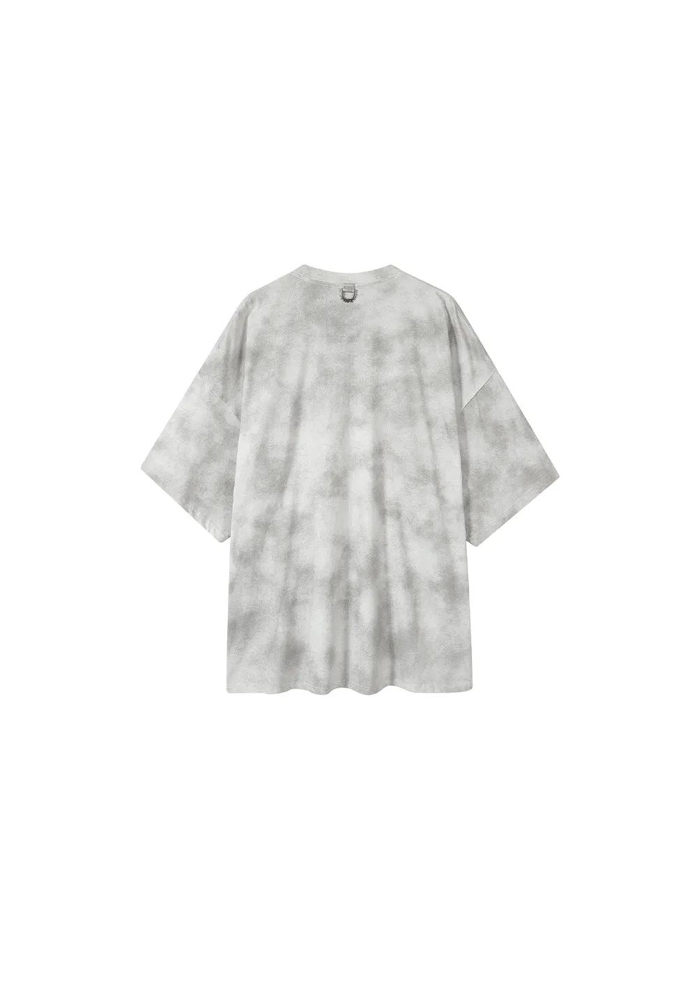 ZOZOKILLA Dirty White T - shirt with Gothic Font Hot - fixed Studs